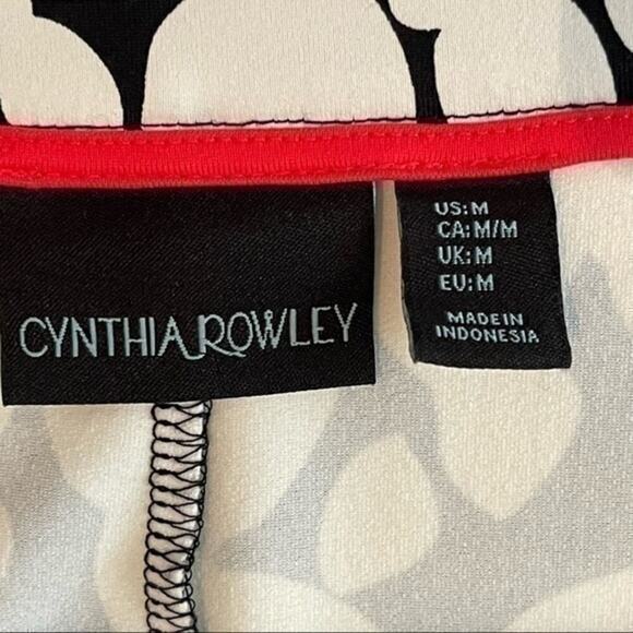 Cynthia Rowley Bold‎ Black & White Print Cottage Full Skirt NWOT Size M - Picture 7 of 10